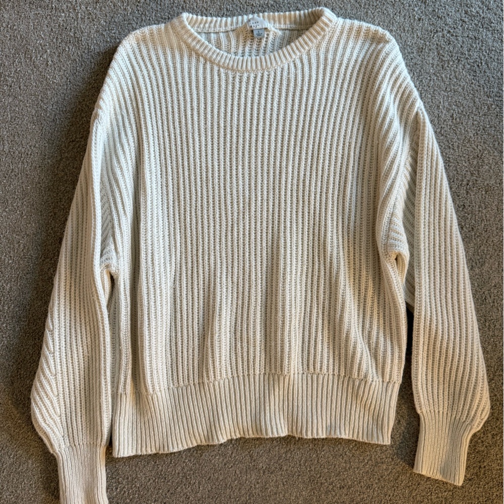 A New Day Target Cream Ribbed Women's Sweater
